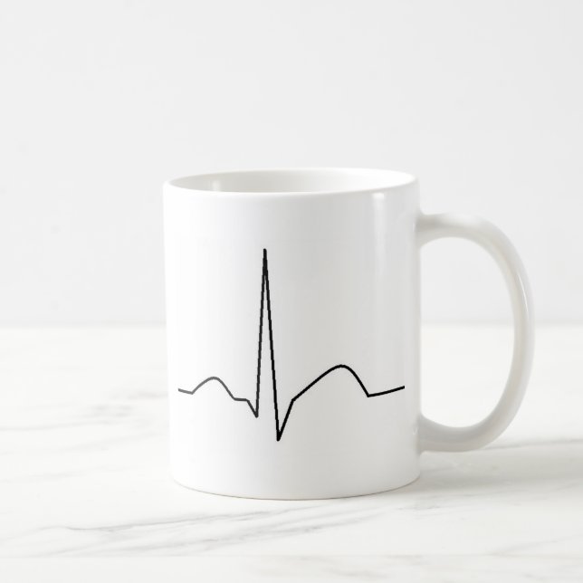 Caneca De Café ECG - ritmo do synus (Direita)