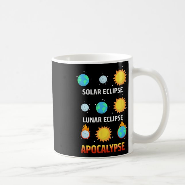 Caneca De Café Eclipse Lunar Apocalypse Engraçado Eclipse (Direita)