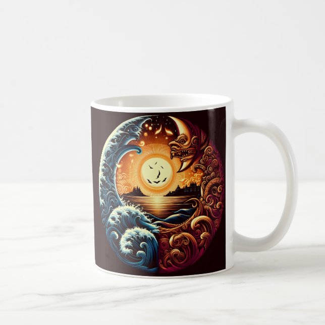 Caneca De Café Eclipse no Sea Mazatlán, México - Eclipes Solares  (Direita)