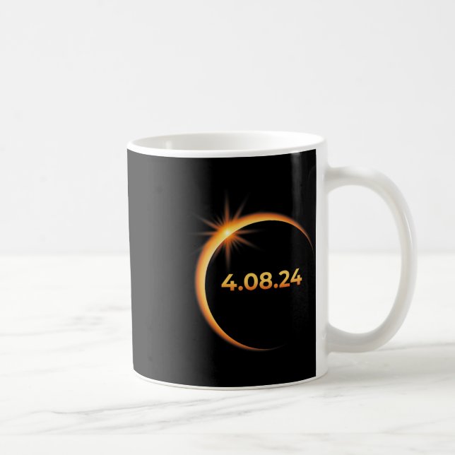 Caneca De Café Eclipse Solar 2024 América Totalidade 04 08 24 Spr (Direita)