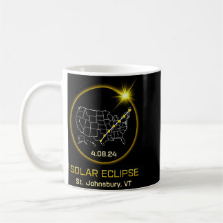 Caneca De Café Eclipse Solar 2024 St Johnsbury Vt Vermont