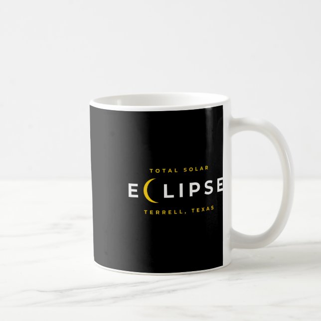 Caneca De Café Eclipse solar de Terrell Texas  (Direita)