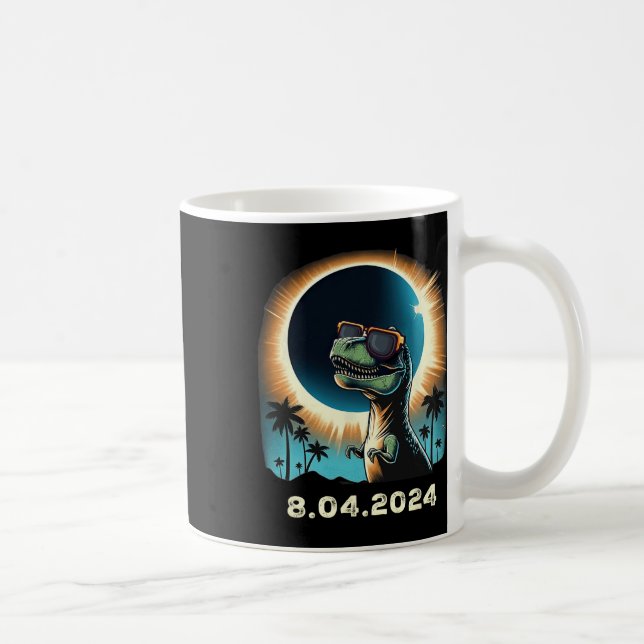 Caneca De Café Eclipse Solar Dino Com Gles Eclipse Solares (Direita)