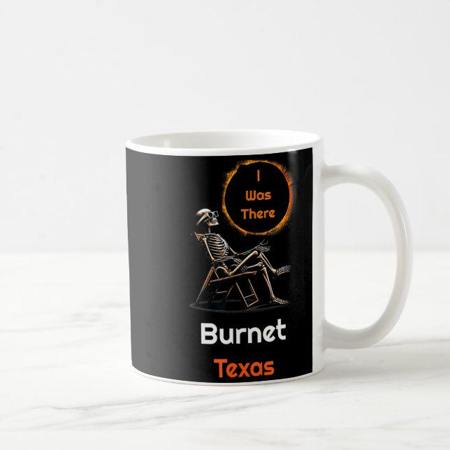 Caneca De Café Eclipse Solar Engraçada Burnet Texas Lá (Direita)