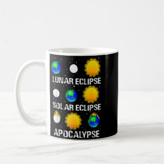 Caneca De Café Eclipse Solar Lunar E Apocalipse Ciência Divertida