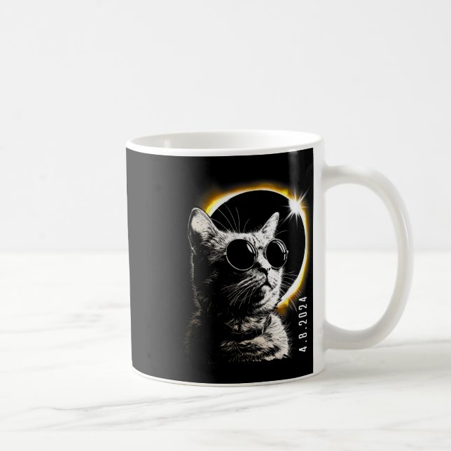 Caneca De Café Eclipse Solar Total 2024 Óculos Abril 8 Mulheres H (Direita)