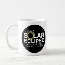 Caneca De Café Eclipse Solar Total - 2024 ou data personalizada