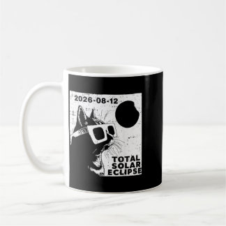 Caneca De Café Eclipse Solar Total 2026 Amante de Gatos