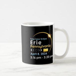 Caneca De Café Eclipse Solar Total Em Erie Pensilvânia Em Abril