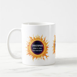 Caneca De Café Eclipse Total de Água-forte Total Solar 2026 Nome