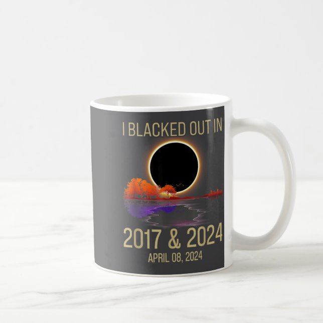 Caneca De Café Eclipse Total Solar 2017 Engraçado (Direita)