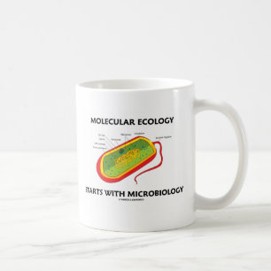 Caneca De Café Ecologia Molecular Começa Com Microbiologia