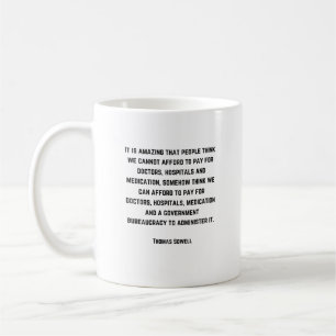 Caneca De Café Economia - Cota de Thomas Sowell -