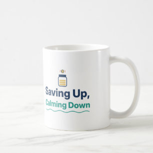 Caneca De Café Economizando Acalmando Pote de Economia Orçamento