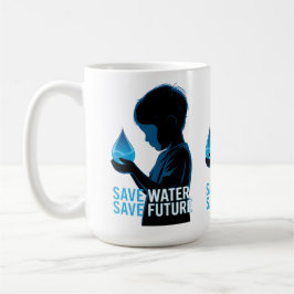 Caneca De Café Economize Água Salve o Futuro