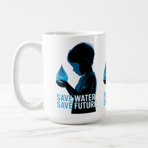 Caneca De Café Economize Água Salve o Futuro