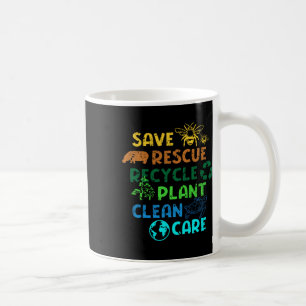 Caneca De Café Economize Reciclar Planeta de Emergência Alteraçõe