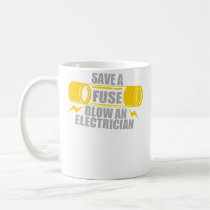 Caneca De Café Economize um Fusível Explodir um Eletricista