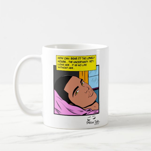 Caneca De Café Ecos Românticos Revista de Romance de Corações Sol (Esquerda)