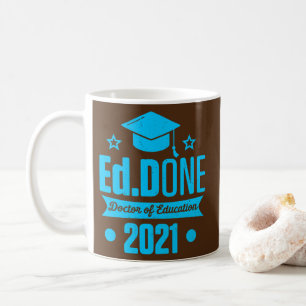 Caneca De Café EdD Doutora em Educação 2021 Doutorado