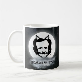 Caneca De Café Edgar Allan Meow no escuro