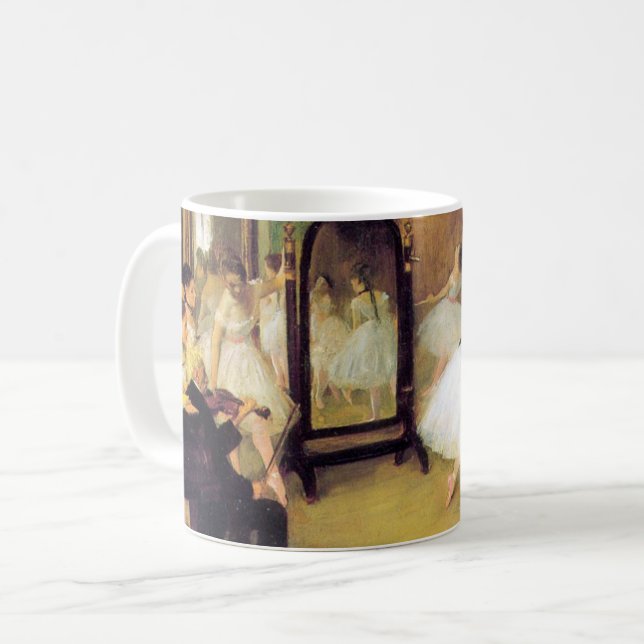 Caneca De Café Edgar Degas | a classe de dança (Frente Esquerda)