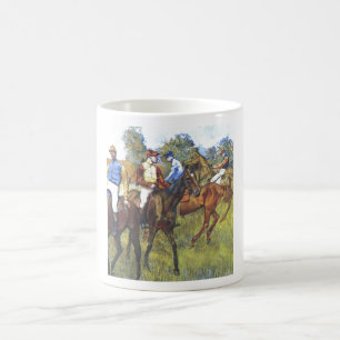 Caneca De Café Edgar Degas - árvores Rennpferde do jóquei dos