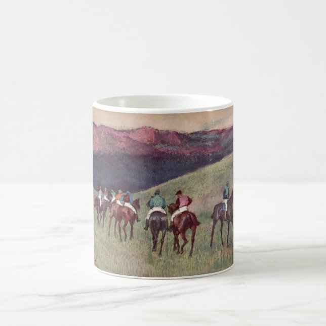 Caneca De Café Edgar Degas - cavalos de raça que treinam 1894 (Centro)