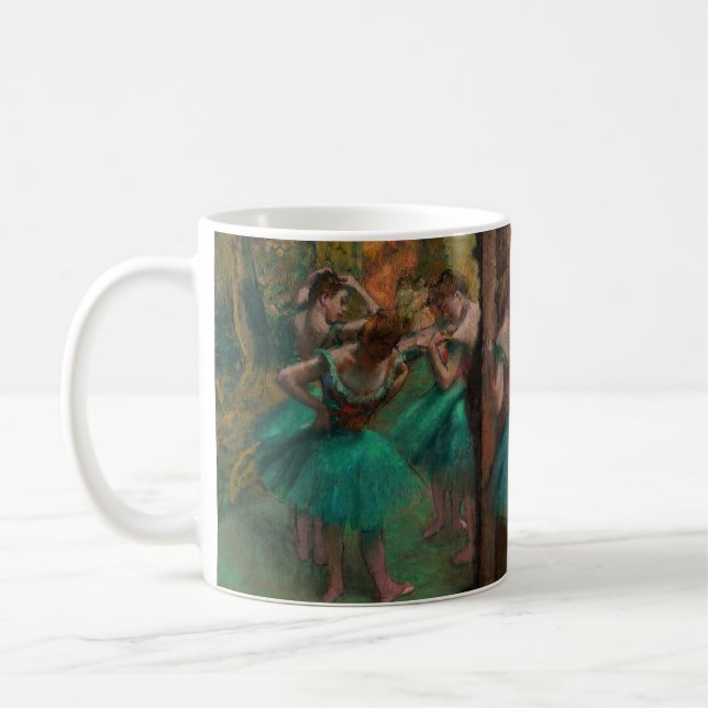 Caneca De Café Edgar Degas - Dançarinos, Rosa e Verde (Esquerda)