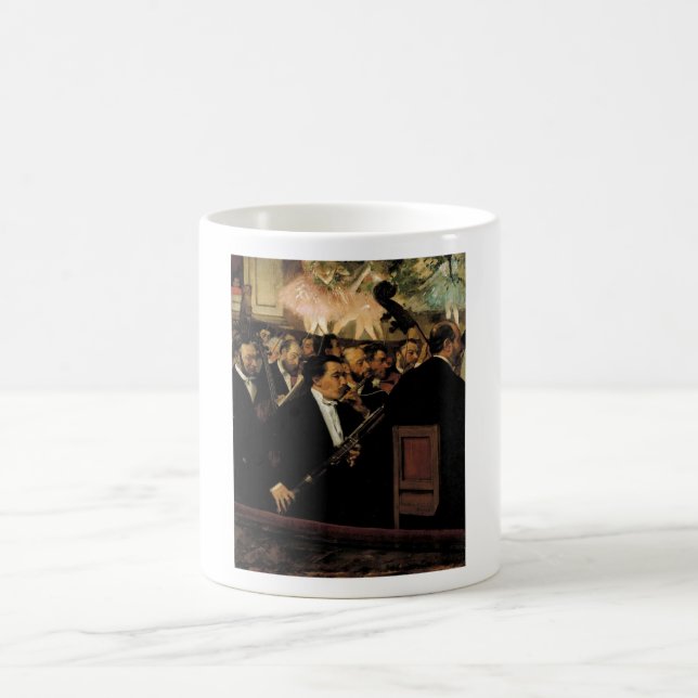 Caneca De Café Edgar Degas - Orcchestra do clarinete 1870 da (Centro)