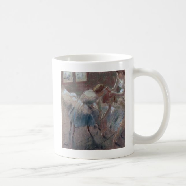 Caneca De Café Edgar Degas | três dançarinos que preparam-se para (Direita)