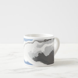 Caneca de Café Edição Montanha de Pintura Pastel A