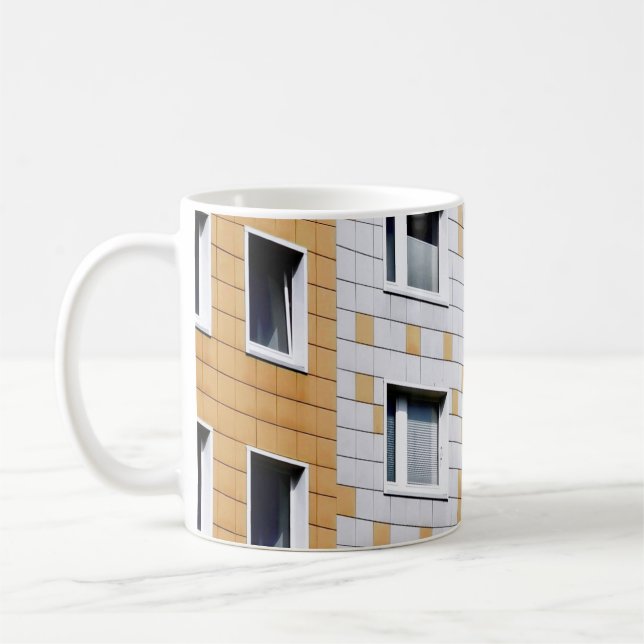 Caneca De Café Edifício branco e laranja (Esquerda)