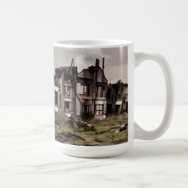 Caneca De Café Edifícios Abandonados Pós Apocalipse