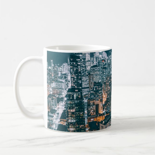 CANECA DE CAFÉ EDIFÍCIOS DE CIDADE NA VISÃO PRINCIPAL (Esquerda)