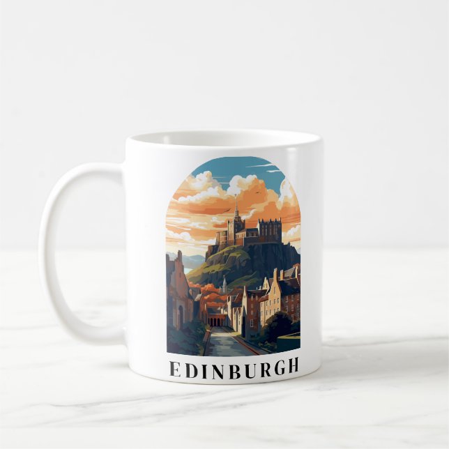 Caneca De Café Edimburgo, Scotland Edinburgh Castle (Esquerda)
