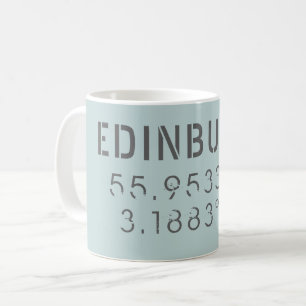 Caneca De Café Edinburgh Latitude & Longitude