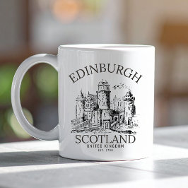 Caneca De Café Edinburgh Vintage | Scottish Castle Travel Souveni