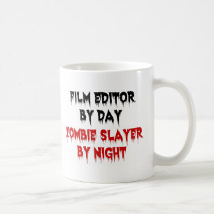 Caneca De Café Editor de Filmes Zombie Slayer
