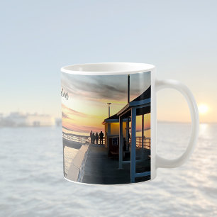 Caneca De Café Edmonds Washington Pier em Sunset