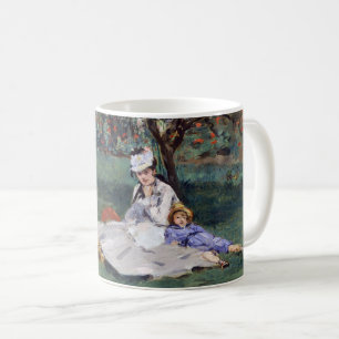 Caneca De Café Edouard Manet - A família Monet em seu jardim