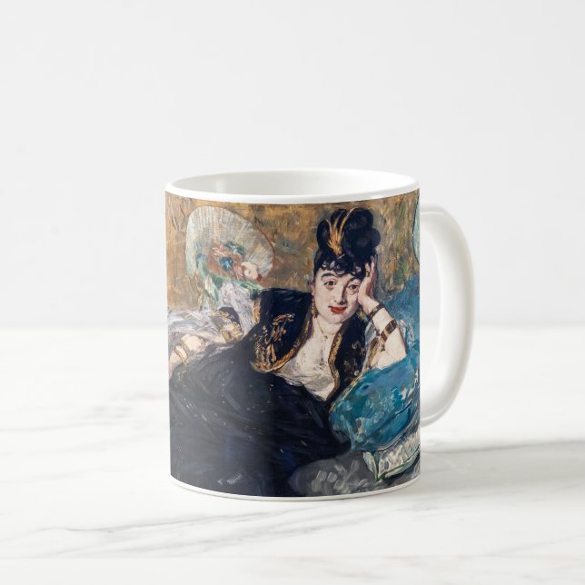 Caneca De Café Edouard Manet - Senhora com Leques (Frente Esquerda)