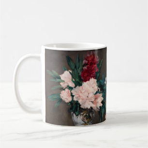 Caneca De Café Edouard Manet - Vaso de Peônias em Pequeno Pedesta