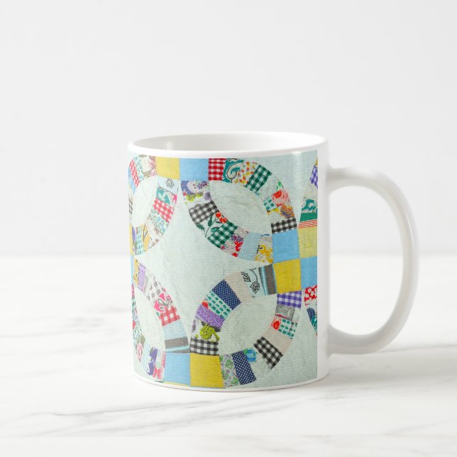 Caneca De Café Edredão de retalhos colorida (Direita)