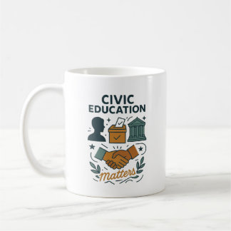 Caneca De Café Educação Cívica Importa