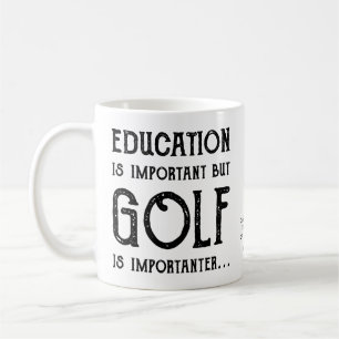 Caneca De Café Educação de Golfe Personalizada para Golfista