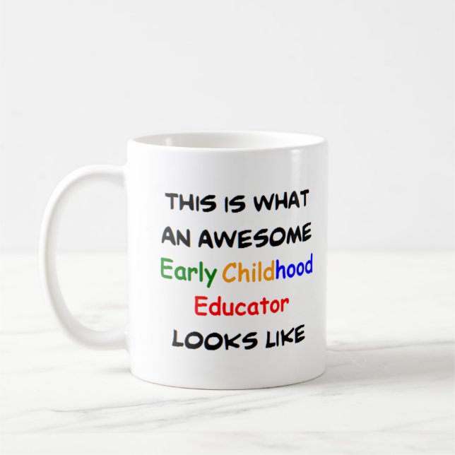 Caneca De Café educador de infância, incrível (Esquerda)