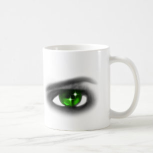 Caneca De Café Eerie Green Eyes