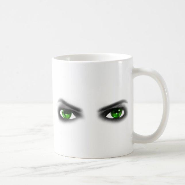 Caneca De Café Eerie Green Eyes (Direita)