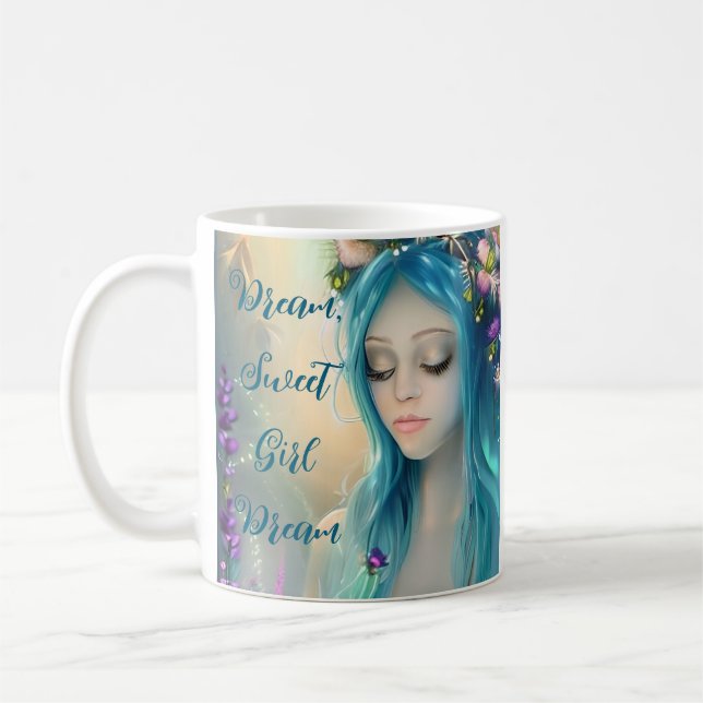 Caneca De Café Eethal Fantasy Art | Belo Fada Azul (Esquerda)
